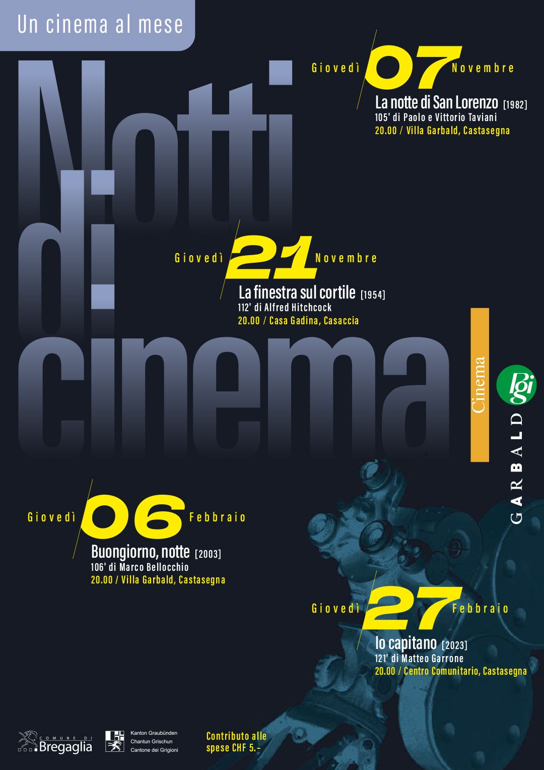 UN CINEMA AL MESE